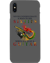 Load image into Gallery viewer, Never Underestimate A 60 Year Old Man Can Play A Guitar Phone case
