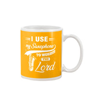 Load image into Gallery viewer, I Use My Saxophone To Worship The Lord Custom Design Mug
