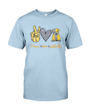 Load image into Gallery viewer, Peace Love Live  Special Custom Design For Dog Lovers Guys Tee
