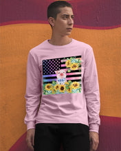 Load image into Gallery viewer, Pig America Flag Sunflower Special Custom Design Unisex Long Sleeve
