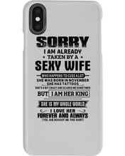 Load image into Gallery viewer, Gift For Husband Taken By A November Sexy Wife Who Happens To Cuss A Lot Phone case
