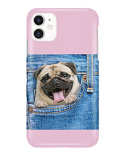 Load image into Gallery viewer, baby Pug In Denim Pocket Gift For Dog Lovers Phone case
