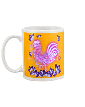 Load image into Gallery viewer, Chicken Purple Butterflies Gift For Chicken Lovers Mug
