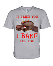 Load image into Gallery viewer, If I Like You I Bake For You Unique Custom Design Guys V-Neck
