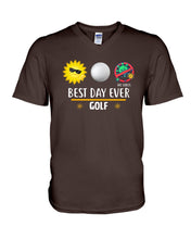 Load image into Gallery viewer, Best Day Ever Golf Trending Gift For Golf Lovers Guys V-Neck
