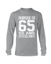 Load image into Gallery viewer, Fabrique En 66 55 Ans D’Excellence Custom Design Gift For Friends Unisex Long Sleeve
