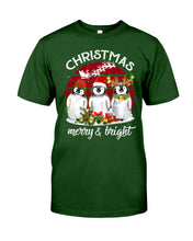 Load image into Gallery viewer, Penguin Christmas Merry And Bright Gift For Penguin Lovers Guys Tee

