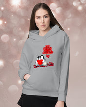 Load image into Gallery viewer, Penguin Forever Love With Red Heart Balloon Gift For Penguin Lovers Hoodie
