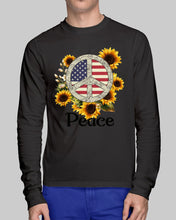 Load image into Gallery viewer, Peace Sign Sunflower Birthday Gift For Girls Unisex Long Sleeve

