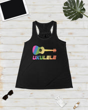 Load image into Gallery viewer, Ukulele Colorful Design Gift For Ukulele Players Ladies Flowy Tank
