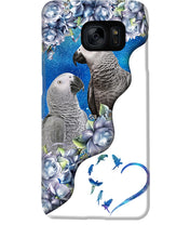 Load image into Gallery viewer, Magical Gray Couple African Parrot Gift For Bird Lovers Phone case
