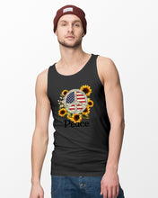 Load image into Gallery viewer, Peace Sign Sunflower Birthday Gift For Girls Unisex Tank Top
