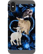 Load image into Gallery viewer, Lovely Phone Case Twinkling Blue Heart Gift For Goat Lovers Phone case
