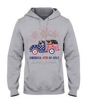 Load image into Gallery viewer, America 4th Of July Truck Pug Gift For Dog Lovers Hoodie
