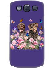 Load image into Gallery viewer, German Wirehaired Pointer With Peonies Gift For Dog Lovers Phone case
