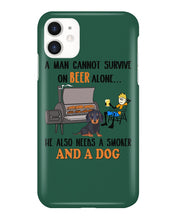 Load image into Gallery viewer, A Man Loves Beer And Dachshund Gift For Dog Lovers Phone case
