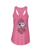 Load image into Gallery viewer, Dutch Survived The Great Toilet Paper Crisis Of 2020 For Personalized Nation Gift Ladies Flowy Tank
