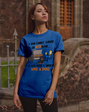 Load image into Gallery viewer, A Man Loves Beer And Dachshund Gift For Dog Lovers Guys Tee
