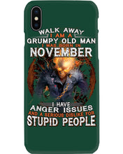 Load image into Gallery viewer, Walk Away I Am A Grumpy Old Man Who Was Born In November Birthday Gift Phone case
