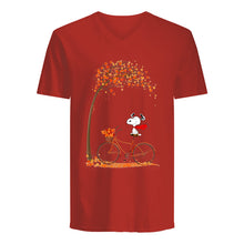 Load image into Gallery viewer, Snoopy Cartoon Movie Autumn Is Coming Gift For Fans Guys V-Neck
