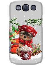 Load image into Gallery viewer, Yorkshire Terrier Loves Drinking Hot Latte Gift For Dog Lovers Phone case

