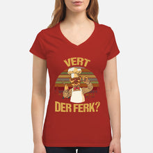 Load image into Gallery viewer, Vert Der Ferk Retro Vintage Gift For Cook Lovers Ladies V-Neck
