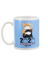 Load image into Gallery viewer, 2020 The Year When Shit Got Real Trending For Cat Lovers Mug
