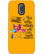 Load image into Gallery viewer, She Works Willingly With Her Hands Gift For Sew Lovers Phone case
