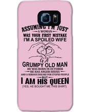 Load image into Gallery viewer, A Spoiled Wife Of An October Grumpy Old Man Birthday Meaningful Gift Phone case
