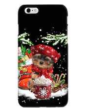 Load image into Gallery viewer, Yorkshire Terrier Loves Drinking Hot Latte Gift For Dog Lovers Phone case
