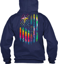 Load image into Gallery viewer, Veterinary Symbol LPN America Flag Unique Custom Design Hoodie
