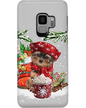 Load image into Gallery viewer, Yorkshire Terrier Loves Drinking Hot Latte Gift For Dog Lovers Phone case
