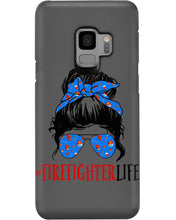 Load image into Gallery viewer, Firefighter Make You Life Safe Lady With Blue Ribbonhead Gift For Women Phone case
