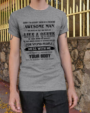 Load image into Gallery viewer, I'm Already Taken By An August Freaking Awesome Man For Birthday Gift Guys Tee
