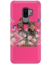 Load image into Gallery viewer, German Wirehaired Pointer With Peonies Gift For Dog Lovers Phone case
