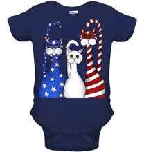 Load image into Gallery viewer, Cat Happy America  Independence's Day Special Custom Design Baby Onesie
