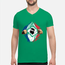 Load image into Gallery viewer, Corse Super Hero Flag Patriot Gift For Men Guys V-Neck
