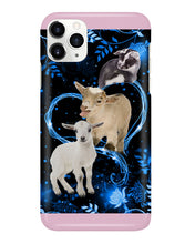 Load image into Gallery viewer, Lovely Phone Case Twinkling Blue Heart Gift For Goat Lovers Phone case
