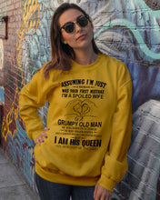 Load image into Gallery viewer, A Spoiled Wife Of An October Grumpy Old Man Birthday Meaningful Gift Sweatshirt
