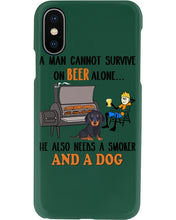 Load image into Gallery viewer, A Man Loves Beer And Dachshund Gift For Dog Lovers Phone case
