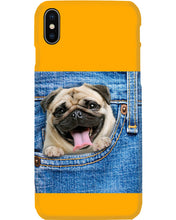 Load image into Gallery viewer, baby Pug In Denim Pocket Gift For Dog Lovers Phone case
