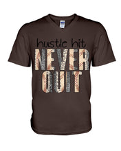 Load image into Gallery viewer, Baseball Hustle Hit Never Quit Gift For Lovers Guys V-Neck
