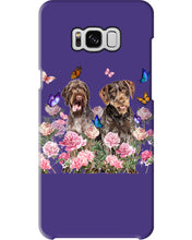 Load image into Gallery viewer, German Wirehaired Pointer With Peonies Gift For Dog Lovers Phone case
