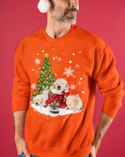 Load image into Gallery viewer, Funny Golden Retrievers Sleep In Red Boots Gift For Dog Lovers Sweatshirt
