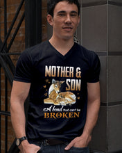 Load image into Gallery viewer, Mother And Son A Bond That Can't Be Broken Guys V-Neck
