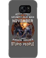 Load image into Gallery viewer, Walk Away I Am A Grumpy Old Man Who Was Born In November Birthday Gift Phone case
