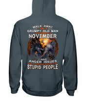 Load image into Gallery viewer, Walk Away I Am A Grumpy Old Man Who Was Born In November Birthday Gift Hoodie
