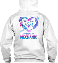 Load image into Gallery viewer, Vintage Funny Just A Girl Who Loves Her Mechanic Hoodie
