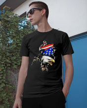 Load image into Gallery viewer, Eagle Giant Scratch USA Flag Gift For Women Guys Tee
