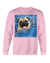 Load image into Gallery viewer, baby Pug In Denim Pocket Gift For Dog Lovers Sweatshirt
